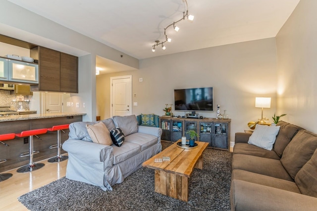 living room featuring hardwood / wood-style floors