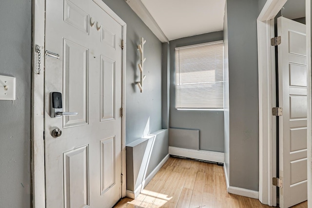 entryway featuring light hardwood / wood-style floors