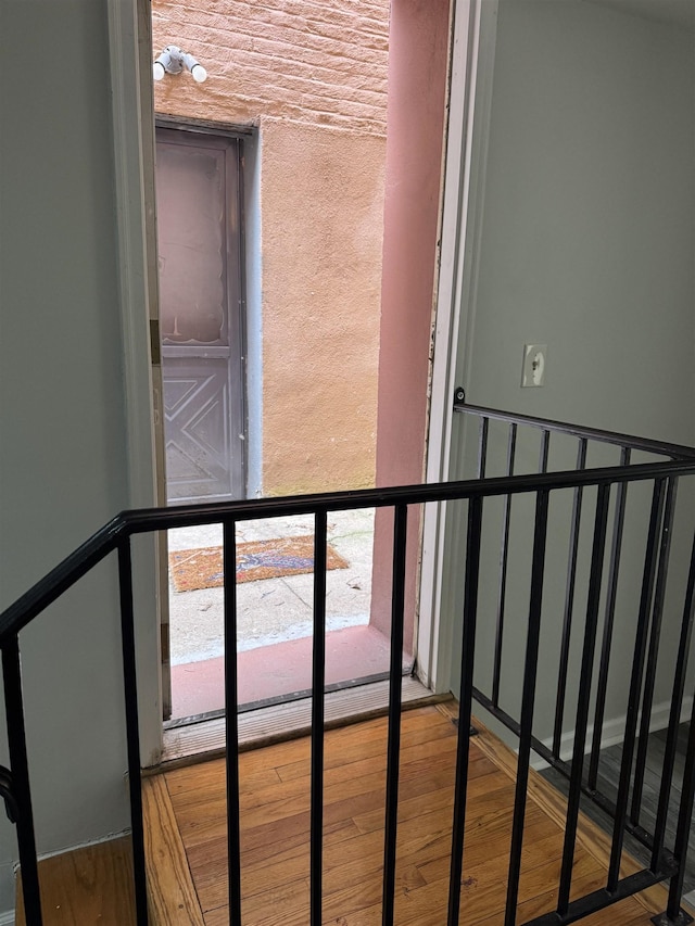 1406 8th St Unit 9, North Bergen, NJ 07047 - stairway with wood finished floors