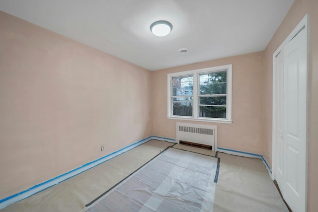 empty room with radiator heating unit