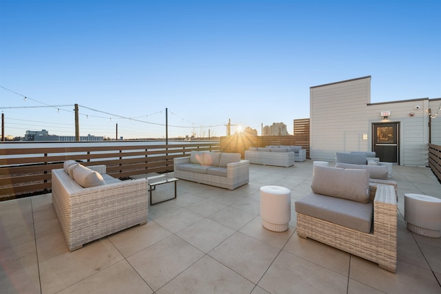 view of patio with an outdoor hangout area