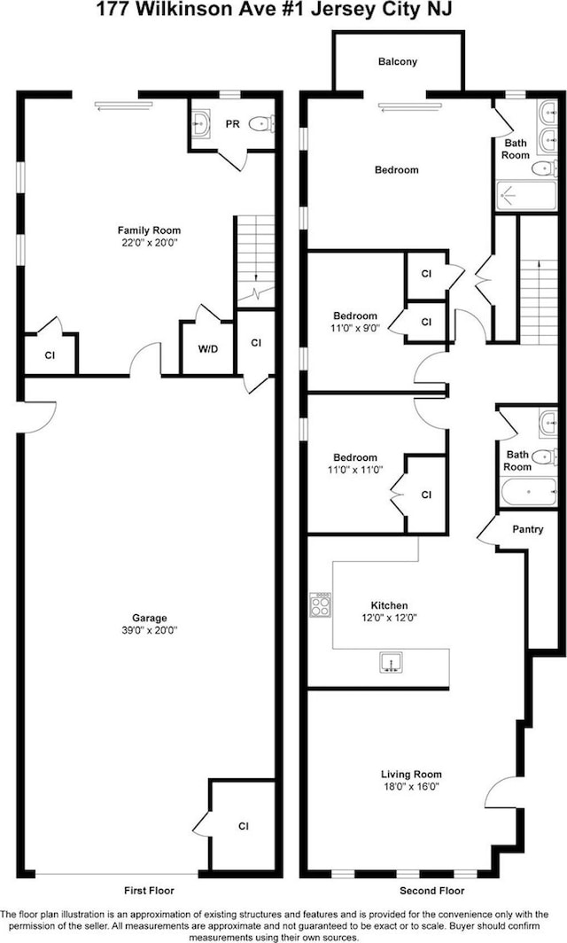 177 Wilkinson Ave Unit 1, Jersey City, NJ 07305 - home floor plan