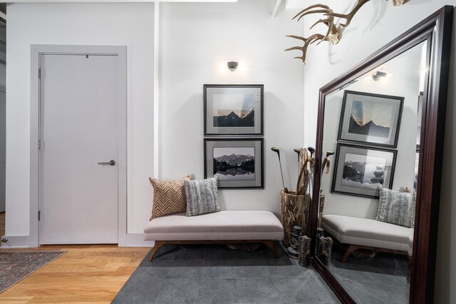 140 Bay St Unit 6E, Jersey City, NJ 07302 - sitting room with light wood-style flooring