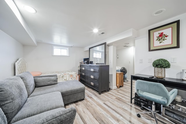 131 Iozia Ter, Elmwood Park, NJ 07407 - living room with visible vents and light wood finished floors