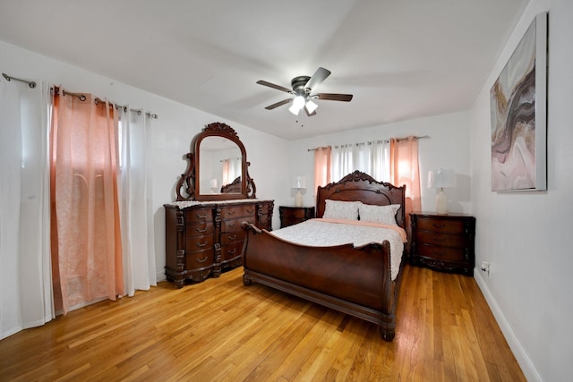 131 Iozia Ter, Elmwood Park, NJ 07407 - bedroom featuring light wood-style flooring, baseboards, and a ceiling fan
