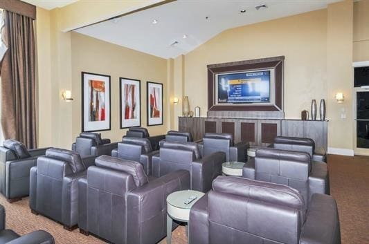 24 Ave At Port Imperial Unit 328, West New York, NJ 07093 - cinema with vaulted ceiling and carpet flooring