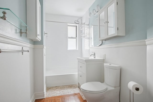 1000 Hudson St Unit 209, Hoboken, NJ 07030 - full bath featuring vanity, tub / shower combination, and wood finished floors