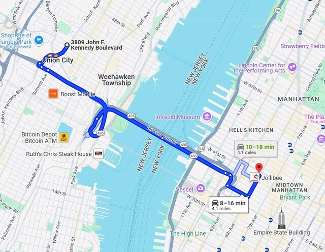 3809 Kennedy Blvd, Union City, NJ 07087 - map of property / related area