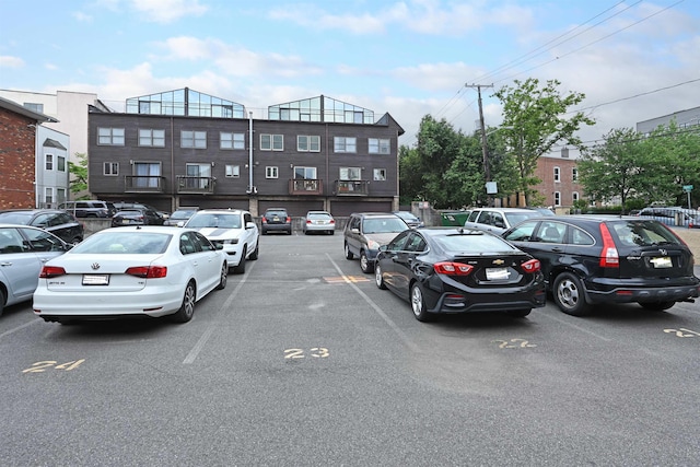 view of uncovered parking lot