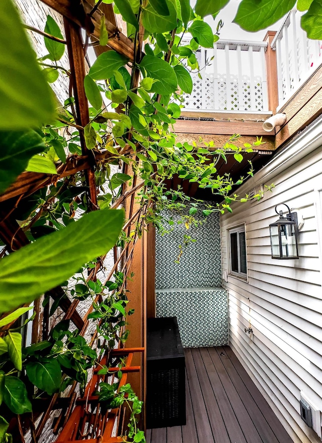 123 Willow Ter, Hoboken, NJ 07030 - view of wooden deck