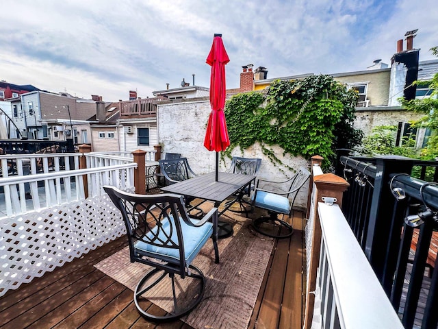 123 Willow Ter, Hoboken, NJ 07030 - deck featuring outdoor dining area
