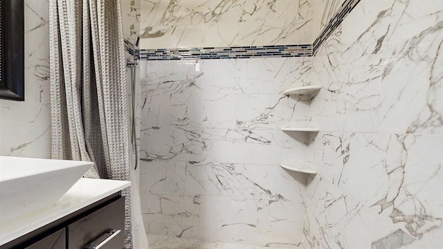 100 Manhattan Ave Unit 1912, Union City, NJ 07087 - bathroom with vanity and a tile shower