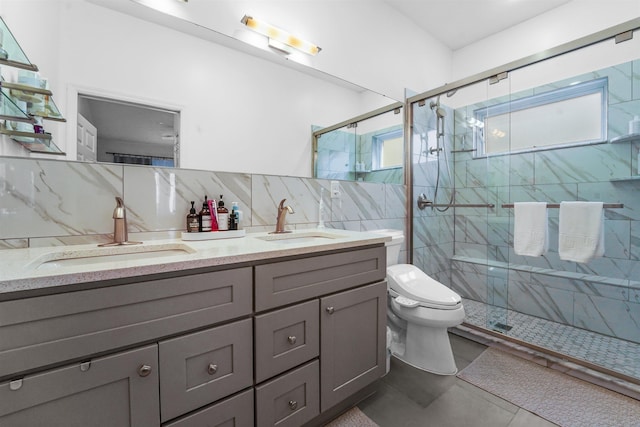 936 Pavonia Ave # 3A, Jersey City, NJ 07306 - bathroom with tile walls, plenty of natural light, and a sink