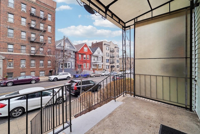 balcony with a residential view