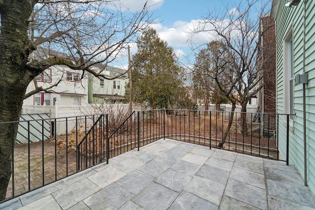 view of patio featuring a fenced backyard