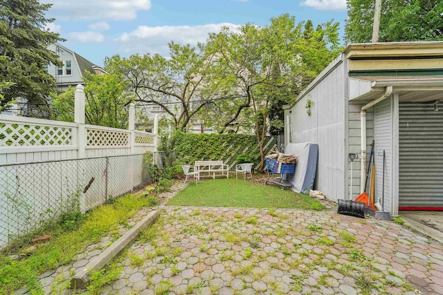 37 47th St, Weehawken, NJ 07086 - view of yard with fence and a patio