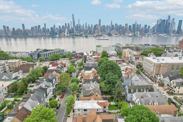 37 47th St, Weehawken, NJ 07086 - bird's eye view of a view of skyline and a large body of water