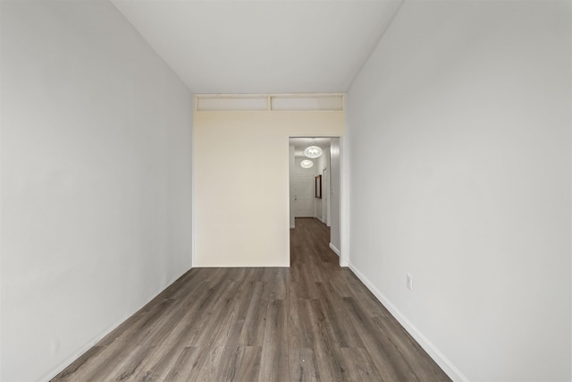 unfurnished room featuring wood finished floors
