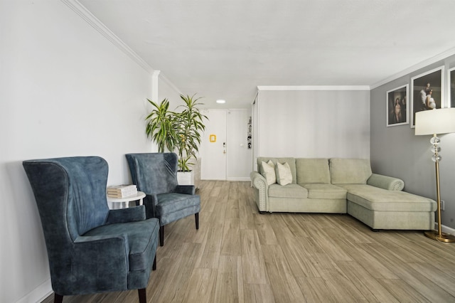 200 Winston Dr Unit 803, Cliffside Park, NJ 07010 - living room featuring crown molding and wood finished floors