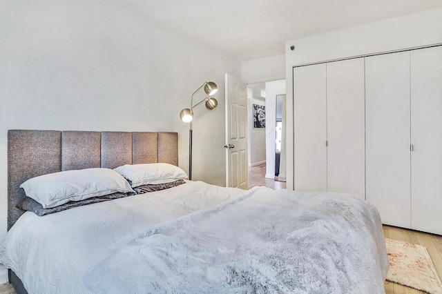 20 2nd St Unit 2001, Jersey City, NJ 07302 - bedroom with a closet and light wood finished floors