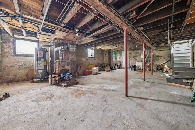 81 Atlantic St, Jersey City, NJ 07304 - basement with water heater and a heating unit