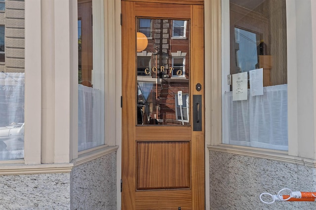 view of doorway to property