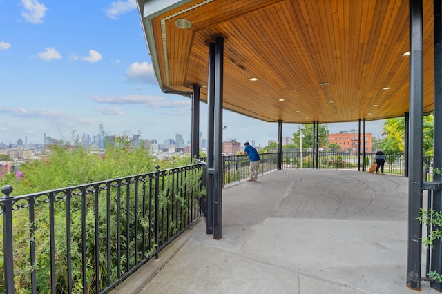 view of patio / terrace featuring a balcony