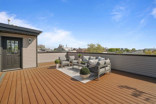 371 New York Ave Unit 2, Jersey City, NJ 07307 - deck with outdoor lounge area