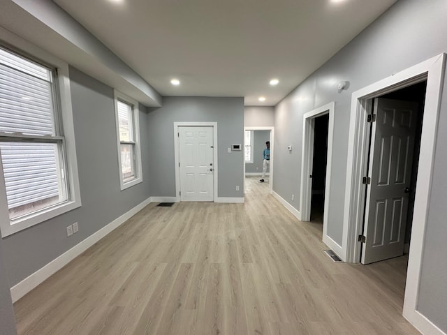 29 W 26th St, Bayonne, NJ 07002 - entryway featuring recessed lighting, light wood finished floors, and baseboards