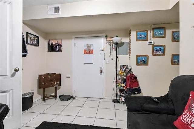 view of tiled entrance foyer