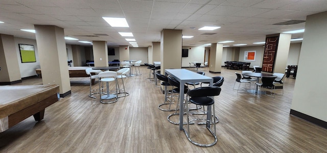 Harmon Cove Tower 336, Secaucus, NJ 07094 - playroom featuring pool table, wood finished floors, baseboards, and a drop ceiling