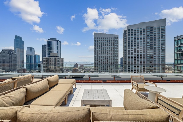 view of patio with an outdoor living space