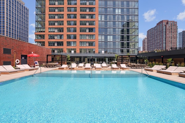 view of pool with a patio area