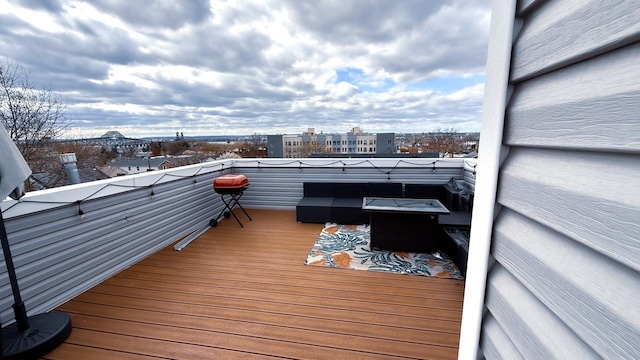 185 Gates Ave, Jersey City, NJ 07305 - view of wooden deck