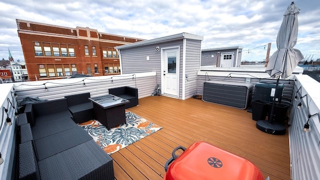 185 Gates Ave, Jersey City, NJ 07305 - view of wooden deck