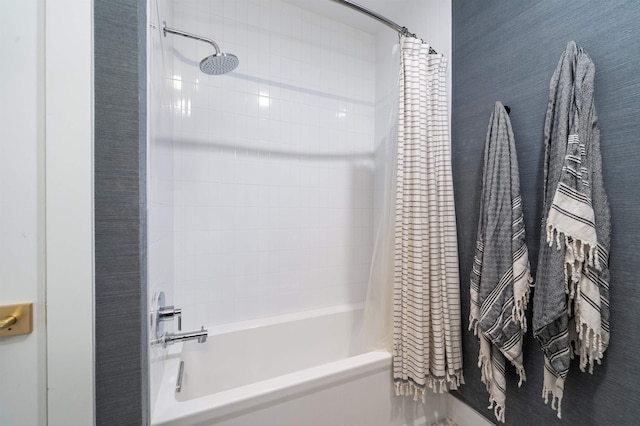 386 5th St Unit 404, Jersey City, NJ 07302 - full bathroom featuring shower / tub combo with curtain