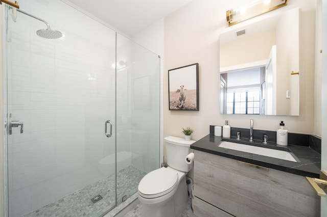 386 5th St Unit 404, Jersey City, NJ 07302 - bathroom with vanity and a stall shower
