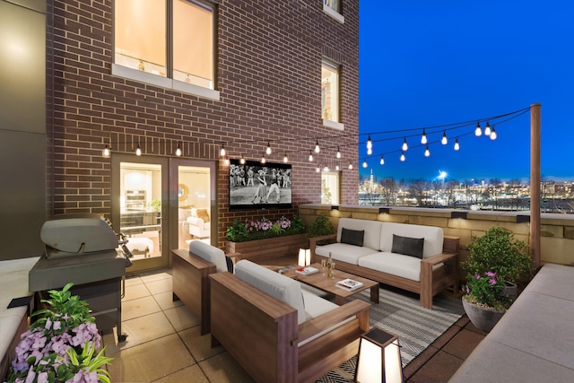 150 Henley Pl Unit 201, Weehawken, NJ 07086 - view of patio / terrace with an outdoor living space