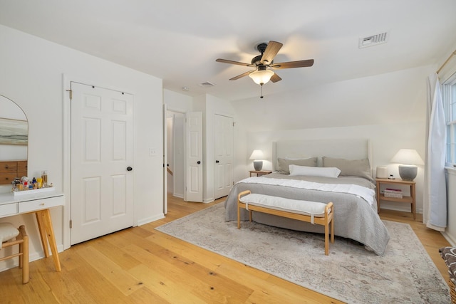 11 Dean Ct, Rutherford, NJ 07070 - bedroom with light wood-style flooring and a ceiling fan