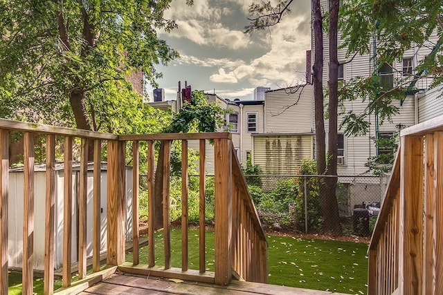 179 Beacon Ave, Jersey City, NJ 07306 - wooden deck featuring fence