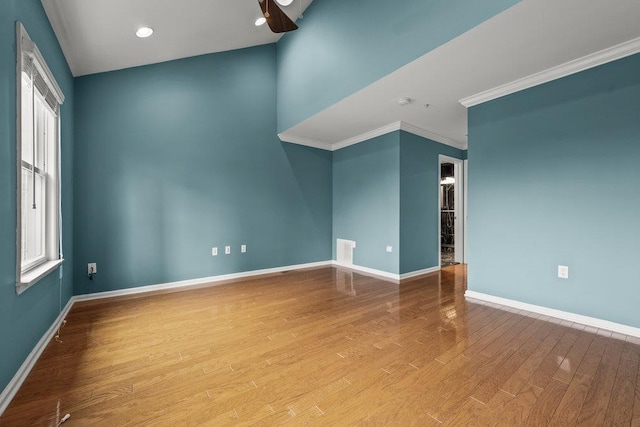 235 Price Ct, West New York, NJ 07093 - spare room with wood finished floors, ornamental molding, recessed lighting, and plenty of natural light