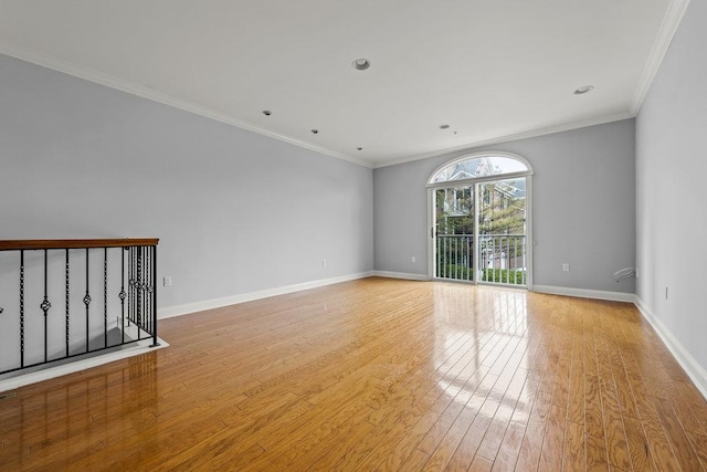 235 Price Ct, West New York, NJ 07093 - empty room featuring light wood-style floors and ornamental molding