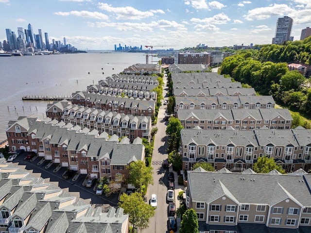 235 Price Ct, West New York, NJ 07093 - aerial view of a nearby body of water and skyline