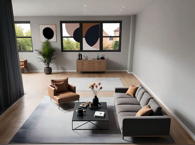 1225 Kennedy Blvd Unit 4J, Bayonne, NJ 07002 - living room featuring wood finished floors and recessed lighting