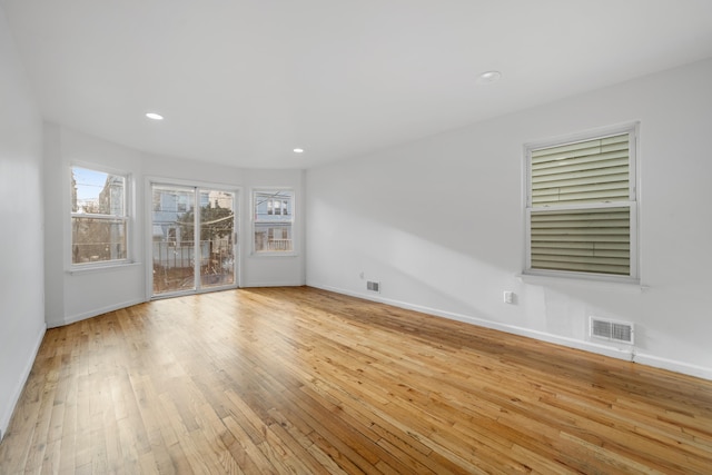 empty room featuring light hardwood / wood-style flooring