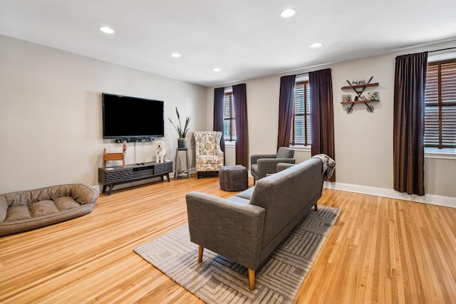 12 Egan Ct, Bayonne, NJ 07002 - living room featuring recessed lighting and light wood-style flooring
