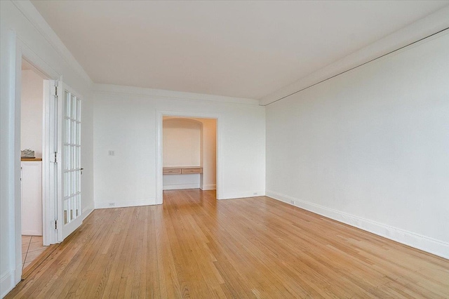 empty room featuring light hardwood / wood-style flooring