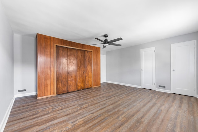11 Veterans Ct, Bayonne, NJ 07002 - unfurnished bedroom with wood finished floors and ceiling fan