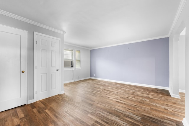 11 Veterans Ct, Bayonne, NJ 07002 - empty room featuring wood finished floors and crown molding