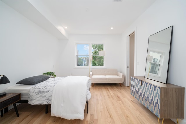 90 Monroe St Unit 2, Hoboken, NJ 07030 - bedroom with light wood finished floors and recessed lighting